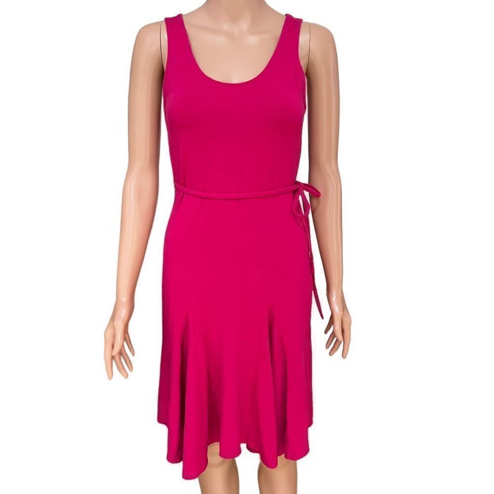 Lauren Ralph Lauren hot Pink fuchsia Sleeveless stretch cotton blend Dress PXS